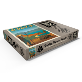 Darstellung des Puzzle Motivs Ecuador: Galapagos National Park, Vintage Poster - Puzzleteile: 1000