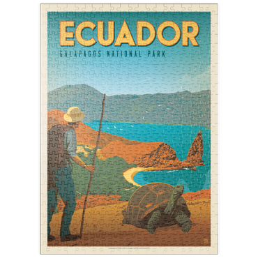 puzzleplate Ecuador: Galapagos National Park, Vintage Poster 500 Puzzle