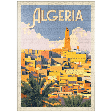 puzzleplate Algeria: Unforgettable North African Charm, Vintage Poster 1000 Puzzle