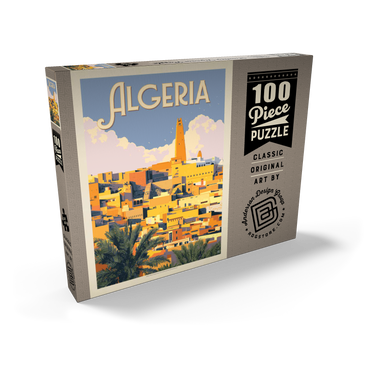 Algeria: Unforgettable North African Charm, Vintage Poster 100 Puzzle Schachtel Ansicht2