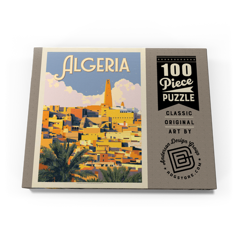 Algeria: Unforgettable North African Charm, Vintage Poster 100 Puzzle Schachtel Ansicht3