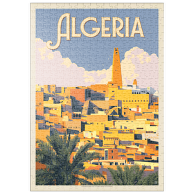 Darstellung des Puzzle Motivs Algerien: Unvergesslicher nordafrikanischer Charme, Vintage Poster - Puzzleteile: 500