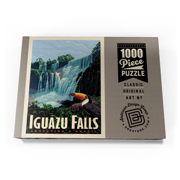 Iguazú Falls: Argentina & Brazil, Vintage Poster 1000 Puzzle Schachtel Ansicht3