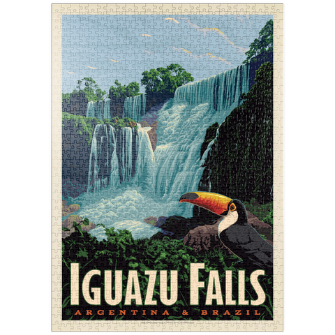 puzzleplate Iguazú Falls: Argentina & Brazil, Vintage Poster 1000 Puzzle
