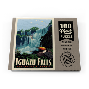 Iguazú Falls: Argentina & Brazil, Vintage Poster 100 Puzzle Schachtel Ansicht3