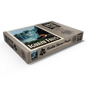 Darstellung des Puzzle Motivs Iguazú Falls: Argentina & Brazil, Vintage Poster - Puzzleteile: 500