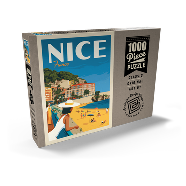 France: Nice, Vintage Poster 1000 Puzzle Schachtel Ansicht2