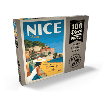France: Nice, Vintage Poster 100 Puzzle Schachtel Ansicht2