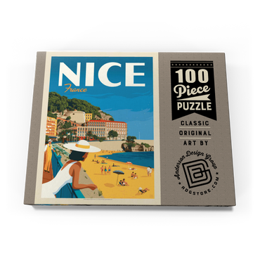 France: Nice, Vintage Poster 100 Puzzle Schachtel Ansicht3