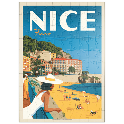 puzzleplate France: Nice, Vintage Poster 100 Puzzle