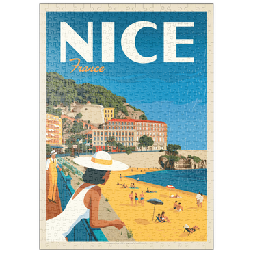 puzzleplate France: Nice, Vintage Poster 500 Puzzle