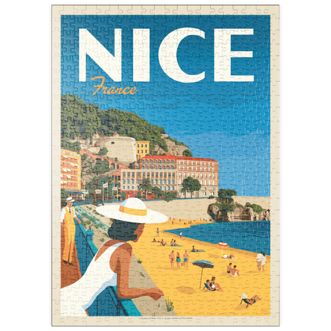 puzzleplate France: Nice, Vintage Poster 500 Puzzle