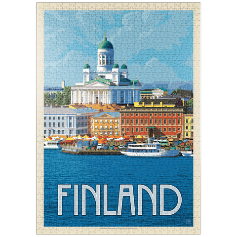 puzzleplate Finland: Helsinki, Vintage Poster 1000 Puzzle