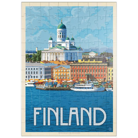 puzzleplate Finland: Helsinki, Vintage Poster 100 Puzzle
