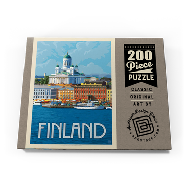 Finland: Helsinki, Vintage Poster 200 Puzzle Schachtel Ansicht3