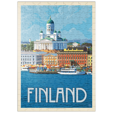 puzzleplate Finland: Helsinki, Vintage Poster 200 Puzzle