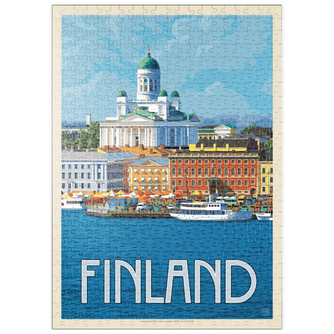 puzzleplate Finland: Helsinki, Vintage Poster 500 Puzzle