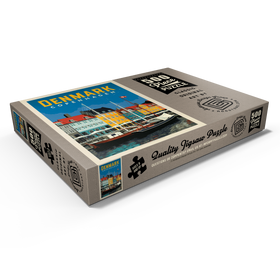 Darstellung des Puzzle Motivs Dänemark: Kopenhagen, Vintage Poster - Puzzleteile: 500