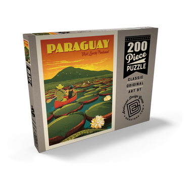 Paraguay: Giant Lily Pads, Vintage Poster 200 Puzzle Schachtel Ansicht2