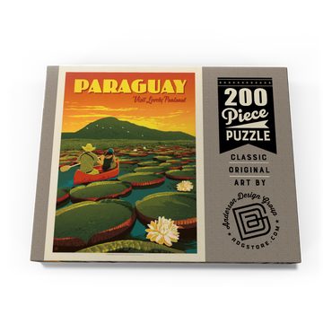 Paraguay: Giant Lily Pads, Vintage Poster 200 Puzzle Schachtel Ansicht3