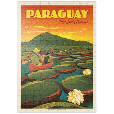puzzleplate Paraguay: Giant Lily Pads, Vintage Poster 200 Puzzle