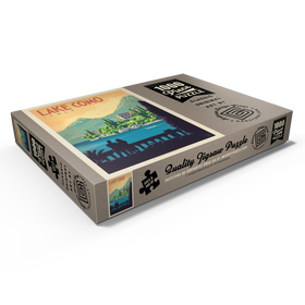 Darstellung des Puzzle Motivs Italien: Comer See, Vintage Poster - Puzzleteile: 1000