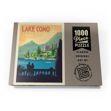 Italy: Lake Como, Vintage Poster 1000 Puzzle Schachtel Ansicht3