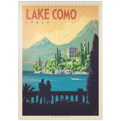 puzzleplate Italy: Lake Como, Vintage Poster 1000 Puzzle