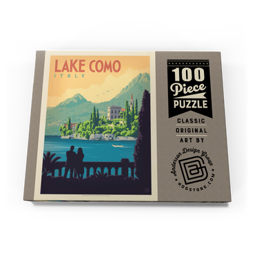 Italy: Lake Como, Vintage Poster 100 Puzzle Schachtel Ansicht3