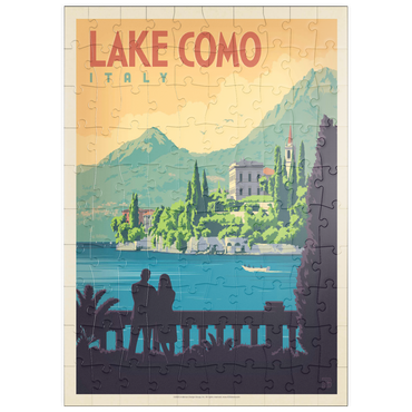 puzzleplate Italy: Lake Como, Vintage Poster 100 Puzzle