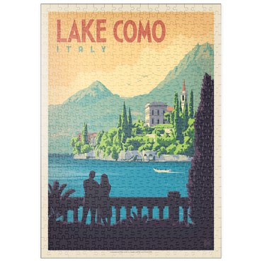puzzleplate Italy: Lake Como, Vintage Poster 500 Puzzle