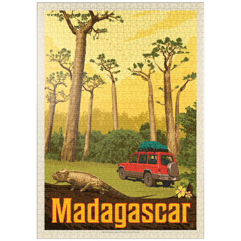 puzzleplate Madagascar: The Eighth Continent, Vintage Poster 1000 Puzzle
