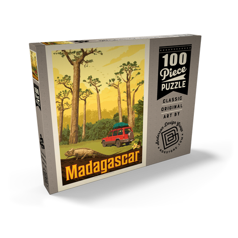 Madagascar: The Eighth Continent, Vintage Poster 100 Puzzle Schachtel Ansicht2