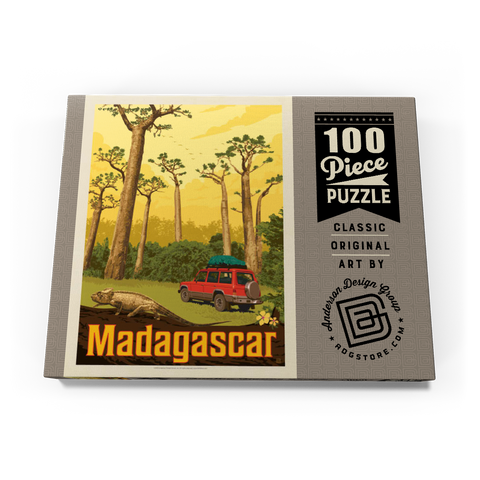 Madagascar: The Eighth Continent, Vintage Poster 100 Puzzle Schachtel Ansicht3