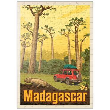 puzzleplate Madagaskar: Der achte Kontinent, Vintage Poster 200 Puzzle