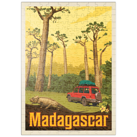 puzzleplate Madagaskar: Der achte Kontinent, Vintage Poster 200 Puzzle