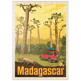 Darstellung des Puzzle Motivs Madagaskar: Der achte Kontinent, Vintage Poster - Puzzleteile: 200