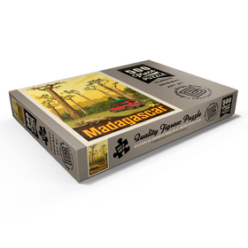 Darstellung des Puzzle Motivs Madagaskar: Der achte Kontinent, Vintage Poster - Puzzleteile: 500