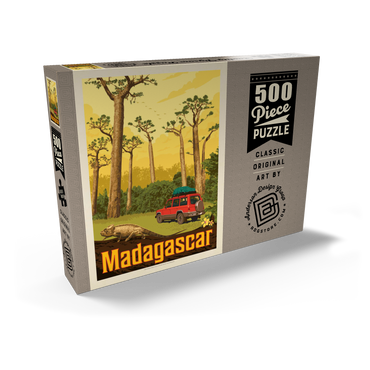Madagascar: The Eighth Continent, Vintage Poster 500 Puzzle Schachtel Ansicht2