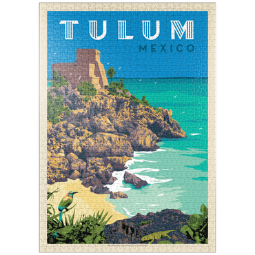 puzzleplate Mexico: Tulum, Vintage Poster 1000 Puzzle