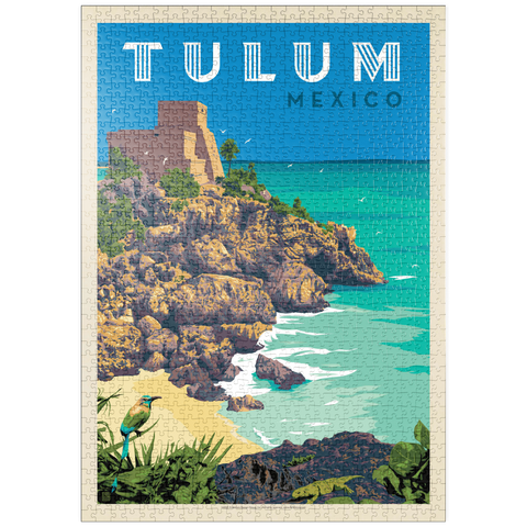 puzzleplate Mexico: Tulum, Vintage Poster 1000 Puzzle