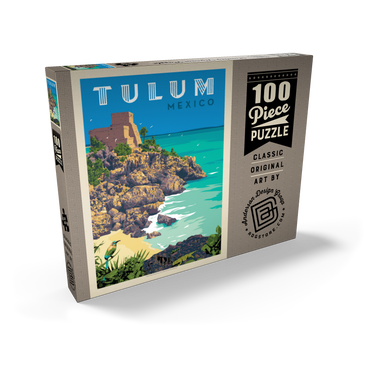 Mexico: Tulum, Vintage Poster 100 Puzzle Schachtel Ansicht2