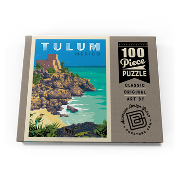 Mexico: Tulum, Vintage Poster 100 Puzzle Schachtel Ansicht3