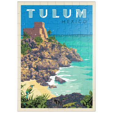 puzzleplate Mexico: Tulum, Vintage Poster 100 Puzzle