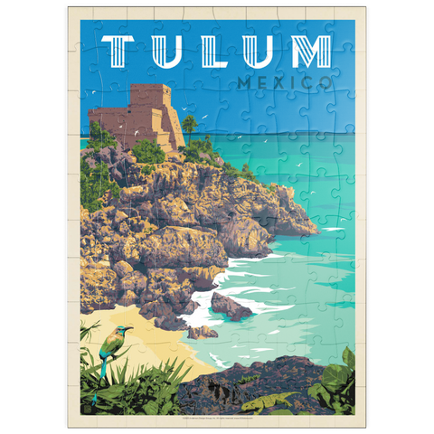 puzzleplate Mexico: Tulum, Vintage Poster 100 Puzzle
