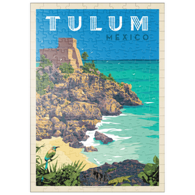 Darstellung des Puzzle Motivs Mexiko: Tulum, Vintage Poster - Puzzleteile: 200
