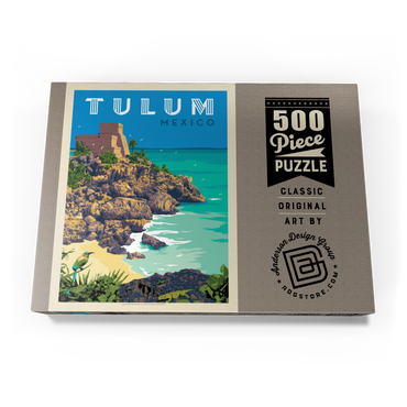 Mexico: Tulum, Vintage Poster 500 Puzzle Schachtel Ansicht3