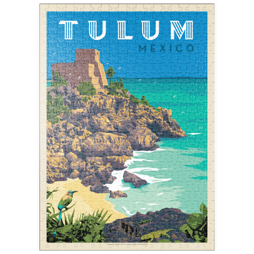 puzzleplate Mexico: Tulum, Vintage Poster 500 Puzzle