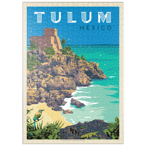puzzleplate Mexico: Tulum, Vintage Poster 500 Puzzle