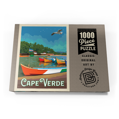 Cape Verde: A Volcanic Archipelago, Vintage Poster 1000 Puzzle Schachtel Ansicht3